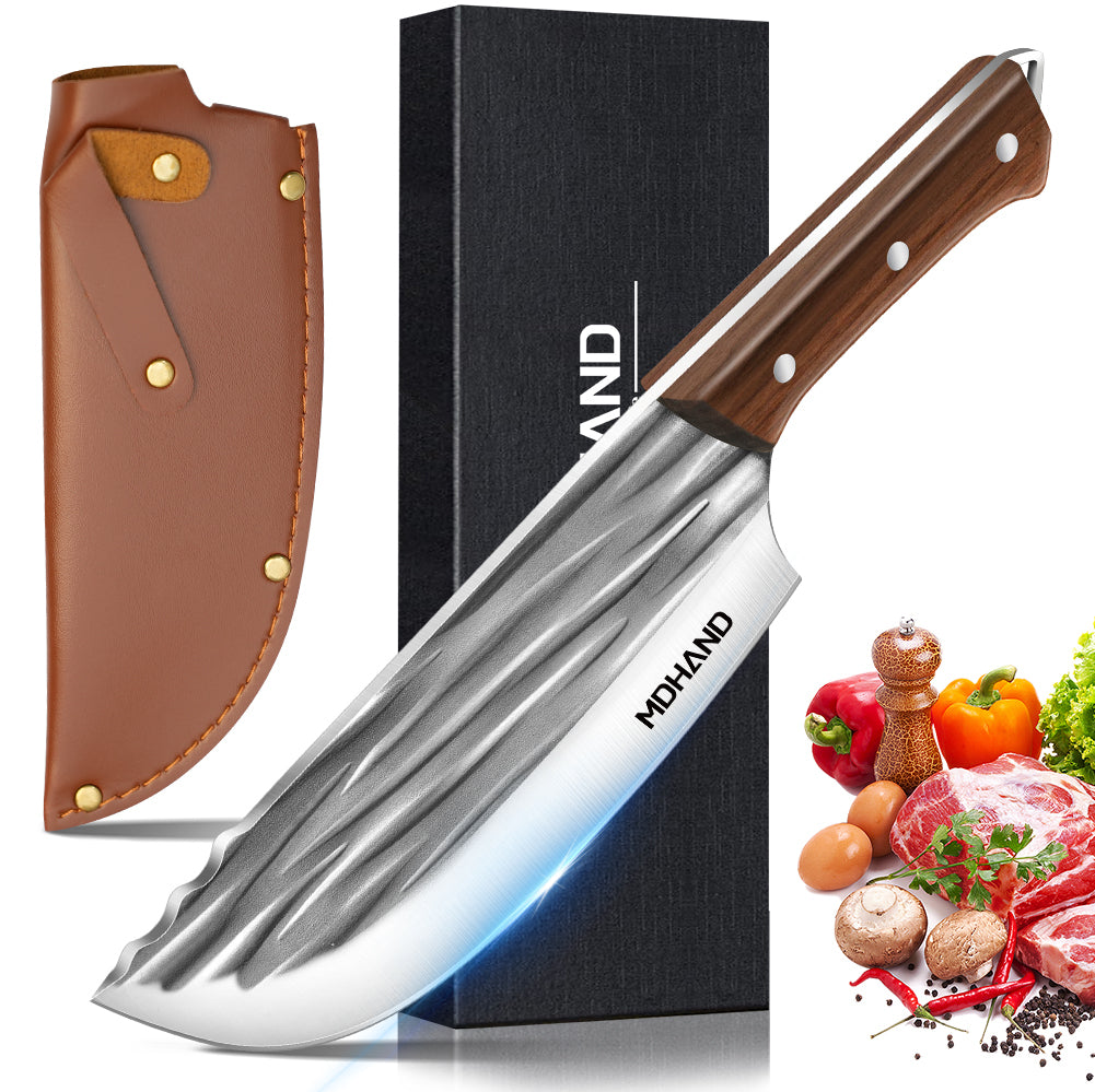 Cleaver Stainless steel Chinese kitchen knife Cutting machine Butcher knife meat knife with wooden handle
