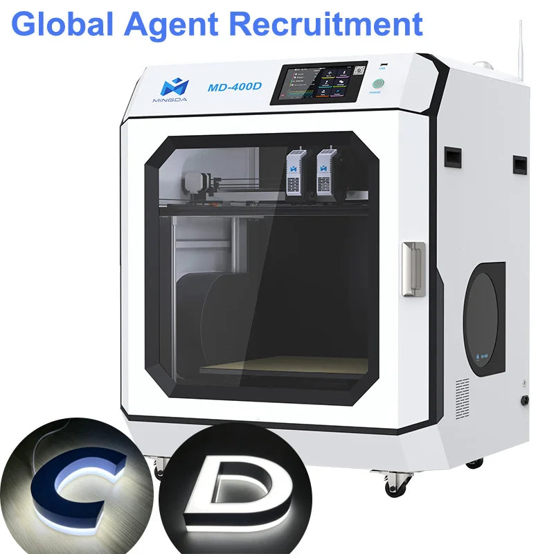 MINGDA MD-400D 3D-letterprinter 400*400mm high speed 3D FDM-printer for kanaalletters