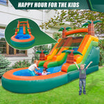 21x9x12FT commercial PVC children's party inflatable slides outdoor garden inflatable water slide with pool