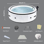 Large round hot tub for indoor and outdoor, inflatable, with luchtbellenmassage, for 2, 4 or 6 persons, .