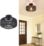 Papieren Touw Handgeweven Vintage Chandelier Wabi Sabi living room Gangpad Creatieve lighting Bohemien Style Plafondlampen