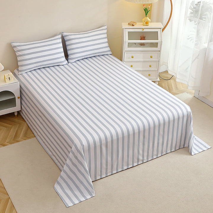 3-piece set 1 bed sheet with print and 2 pillowcases 50x70cm 100% polyester breathable for all seasons