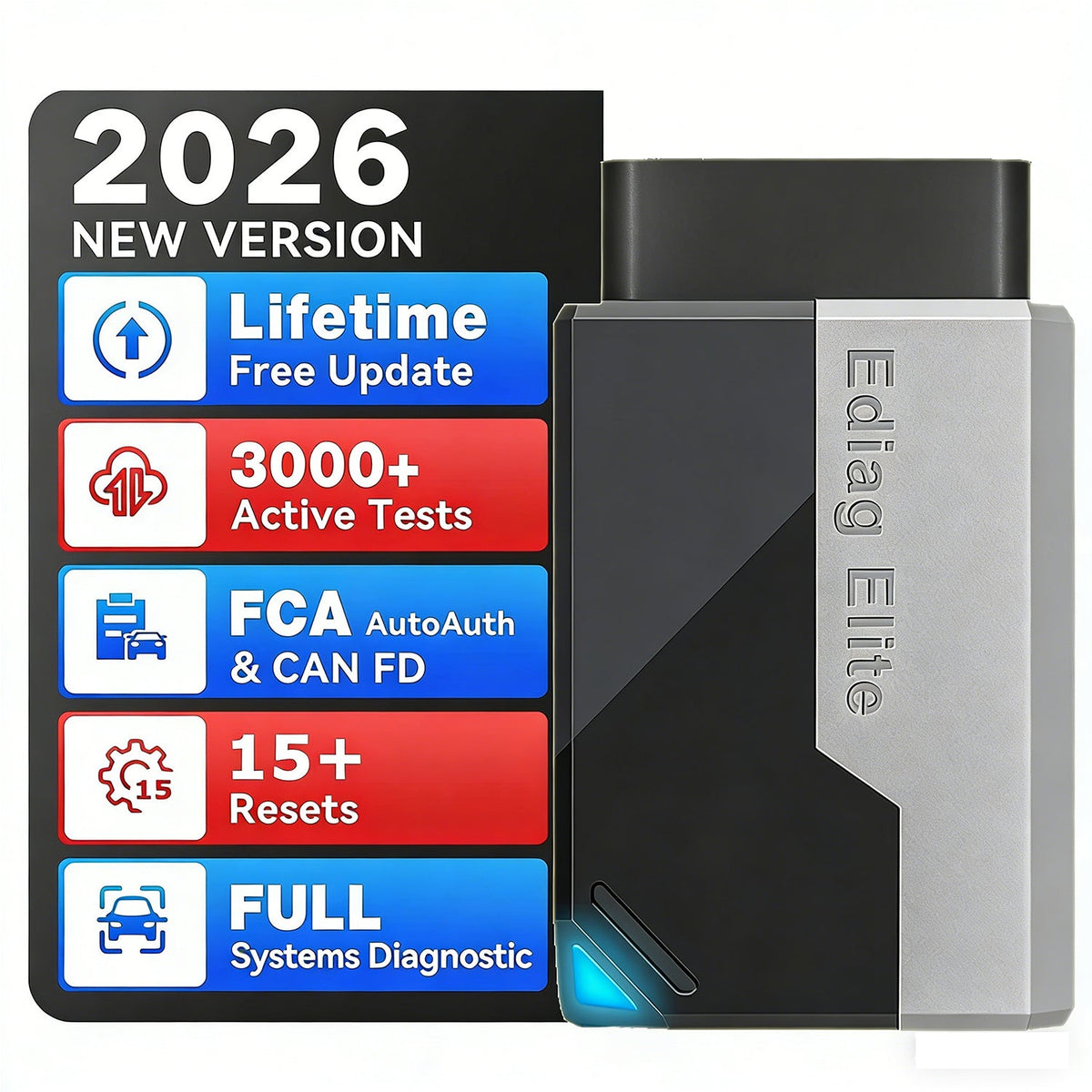 US EU Warehouse Kingbolen Ediag Elite 2026 Hot Full System OBD2 Car diagnostics Tool Bluetooth Scanner Lifetime free Upgrades