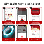 THINKCAR THINKDIAG Mini OBD2 Scanner Lifetime free update All cars Full-system diagnostics IOS Android Automotive Scan tool