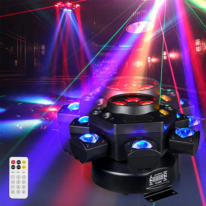 Moving Head DJ Verlichting 150W RGBW LED 6 Armen Party light 4 in 1 Bee Eyes Effect light for Party Disco fast Verzending