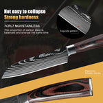 5Inch Santoku knife 7cr17 stainless steel chef cutting Santoku kitchen knives full Tang wooden handle knife