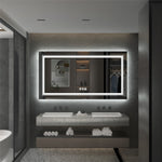 Wandspiegel with large dimensions, smart LED-lighting, dual lighting, dimmable, suitable for bathroom, salon and beauty, .