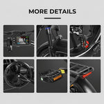 EU stock free shipping 20" folding Aluminum Alloy Fat bike 36V/13Ah Rear rack lithium-ion battery C05 Pro Fat tires E-bike