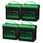 Mini-batterypakket 12,8V 100Ah 6000 cycles LiFePO4 Lithium-ion battery for camper, elektromotor, jacht, camping