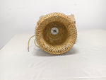 Handmade Chinese woven bamboo pendant light for farmhouse-style music restaurant, small living room or tea house, bamboo E27 pendant light