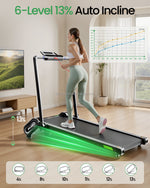 EU stock Germany warehouse new launch smart foldable treadmill high quality office including LED display electric walking pad