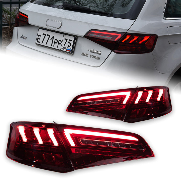 AKD Car Styling tail light for Audi A3 S3 Sportback Hatchback 2013-2016 LED Achtermistlicht Brake light Richtingsaanwijzer car accessories