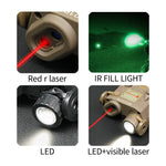 Tactische PEQ 15 Red Laser white Light and IR Vult Light Buitenlaserwijzers Red Laser Scout Lights