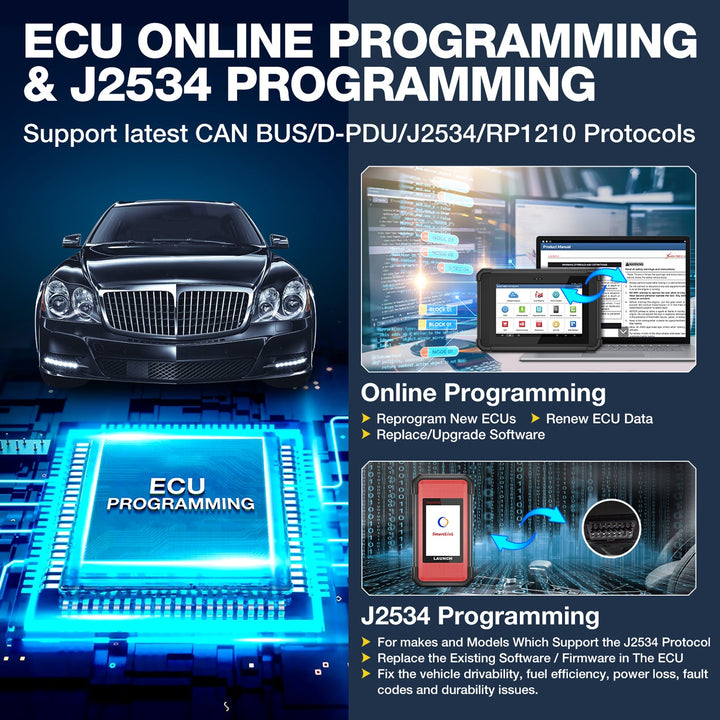 USA EU Warehouse LAUNCH 2026 X431 PAD5 Elite J2534 programming ECU Online coding programming diagnostic Scanner 2 year free
