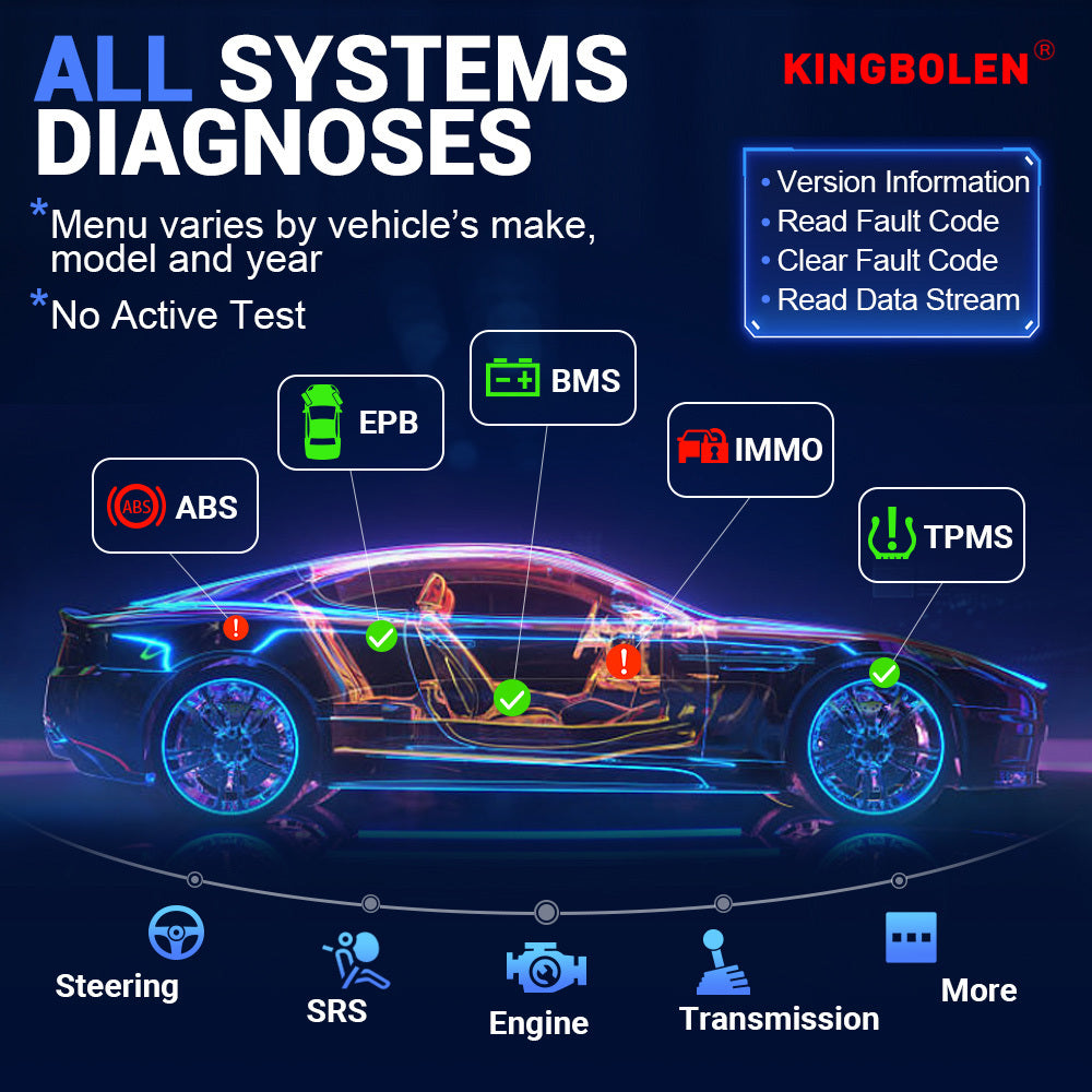 KINGBOLEN OBD2 Code Reader S6 full system Automotive Scanner Hot Selling diagnostic tool PK ThinkTool ThinkScan Max