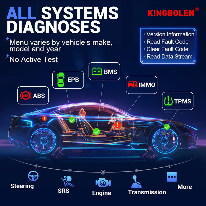 KINGBOLEN OBD2 Code Reader S6 full system Automotive Scanner Hot Selling diagnostic tool PK ThinkTool ThinkScan Max