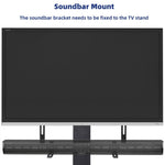 UNHO universal soundbar brackets under the TV, Soundbar TV bracket suitable for Soundbars with or without holes soundbar bracket for Sonos, LG