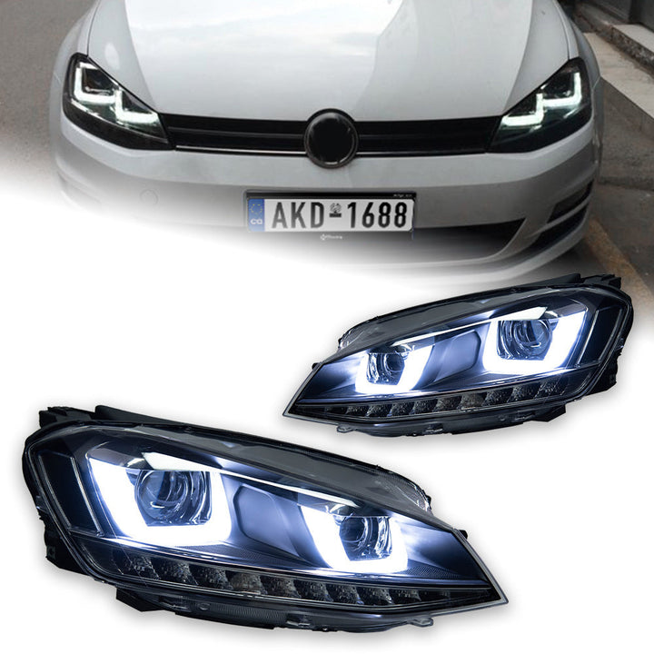 AKD Auto Styling headlight for Golf 7 2013-2016 Led headlight Projector Lens MK7 Frontlichten DRL signal Auto-accessoire