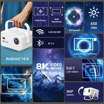 Topleo free shipping Projector Home Theater Projector Led Lcd Video Android 1080P Smart Projector portable 4K Mini Projector