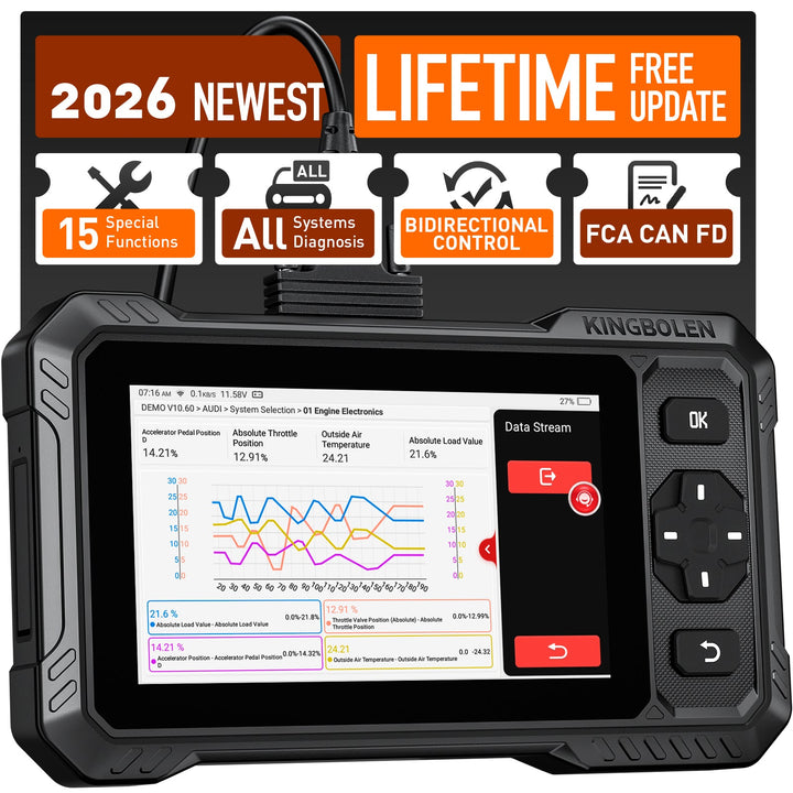 2026 latest KINGBOLEN S6 Elite All System car diagnostic tool OBD2 Scanner upgrade of S6