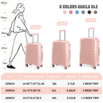 Chique & Luxury Pink Luggage Sets: 20/24/28 Reiskoffers Premium Designer Luggage & with Quiet Spinner Wheels Suitcase Trolley