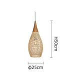 Rattan pendant light rattan chandelier handwoven Boho pendant light for dining room kitchen island living room