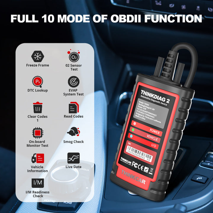 US EU Warehouse 2026 New Thinkdiag 2 Scanner ELM327 New Easydiag Auto OBDII Code reader OBD2 Auto Diagnostic tool