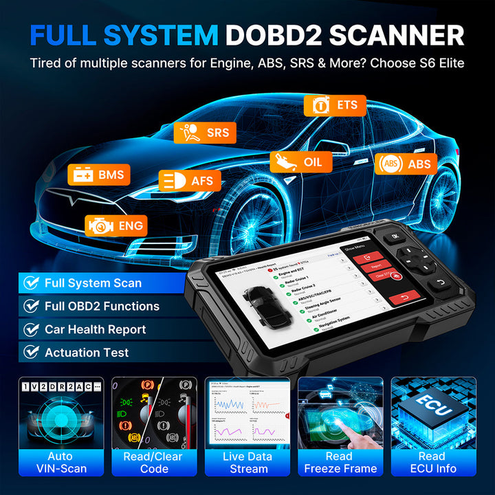 EU Warehouse KINGBOLEN new S6 Elite full system Auto code reader diagnostic tool lifetime free