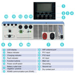 European US Stock 11KVA 11KW 48V Hybrid Solar Inverter 230VAC Pure Sine wave 11000W Dual MPPT PV Input Mobile Remote control