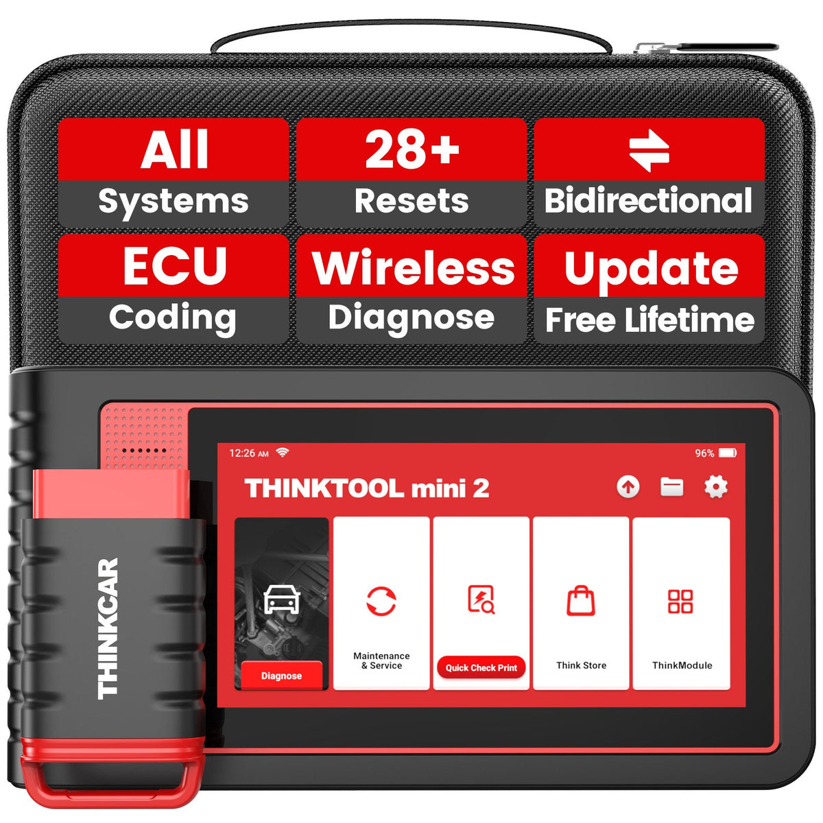Thinkcar Thinktool Mini 2 OBD2 multifunctional diagnostic lifetime 28 maintenance functions 32G memory diagnostic tool