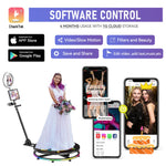 MWE 360 Photo booth for 4 persons, Chacktok software control, iPad videokiosk with flightcase for party, wedding, event rental