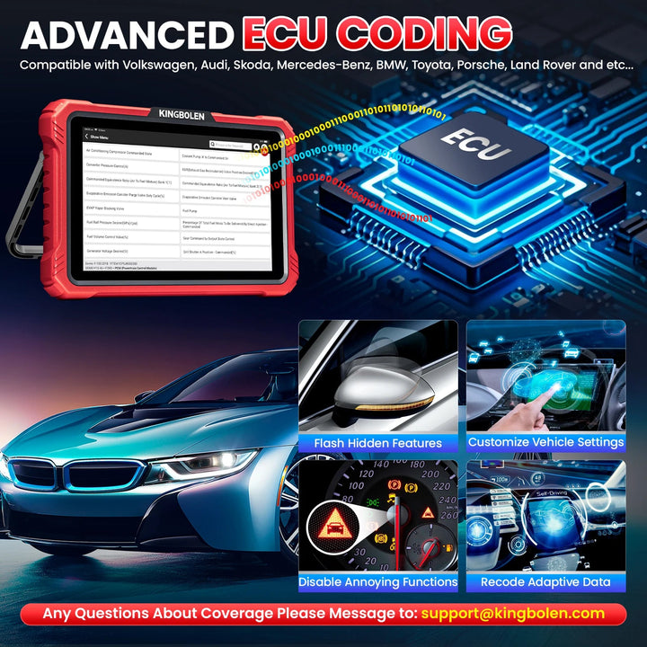 KINGBOLEN K10 Elite CAN FD DOIP All-System OBD2 Automotive Scanner with Topology Map and ECU Coding