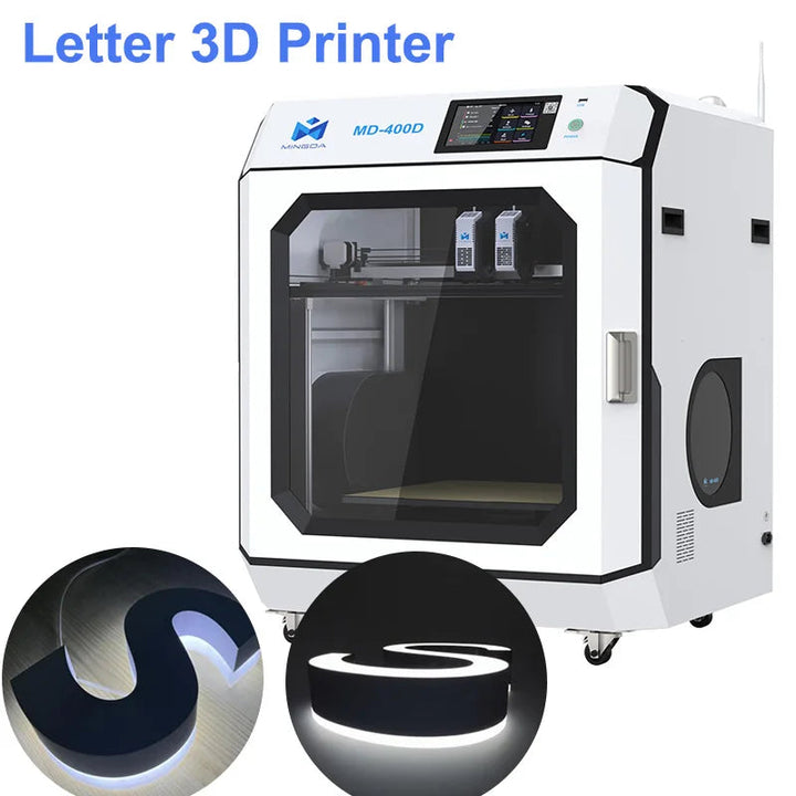 Mingda MD-400D 3D-sign printer, 3D-letter illuminated advertising printer, kanaalltter 3D digital print for advertising logo'