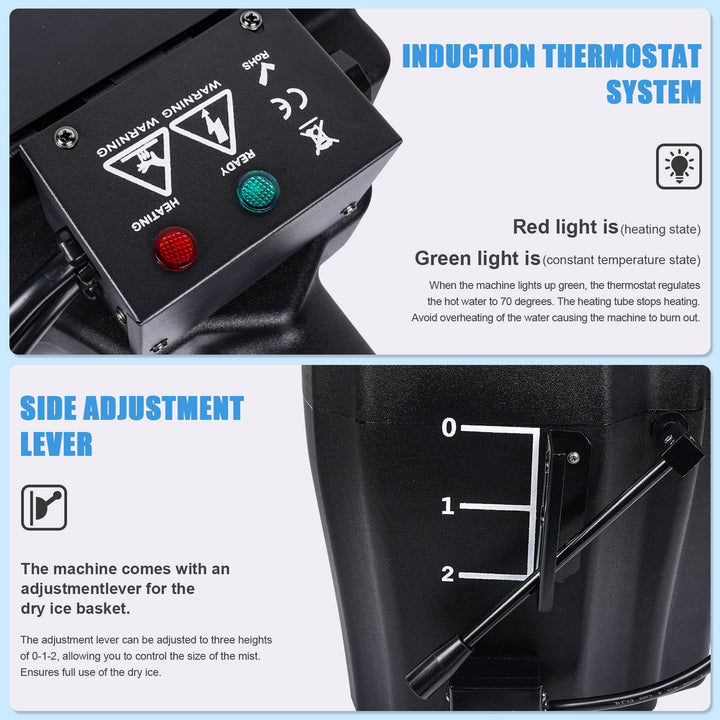US Stock you`King 3500W Low Rookmachine Nimbus Wedding Dry Ijsnevelmachine for Wedding Stage Party Disco Effect Equipment