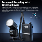 Local stock Godox V100 round head camera flitser wireless transmission Speedlite flitser for Canon Nikon Sony Fuji Olympus