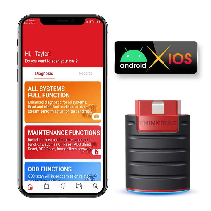 THINKCAR ThinkDiag new Versies full Software OBD2 Scanner TPMS diagnostic tool 15 Reset Services with 1 year free updates