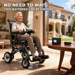 Electric wheelchair 12kg ultralicht portable electric wheelchair for elderly with lithium battery