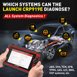 LAUNCH X431 Crp919e Oe-Level Diagnostiek All systems 31 + Servicefunctions Bidirectional control ECU coding Diagnostic tool