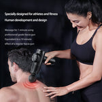 portable electric full body massage-device, rechargeable, with borstelmotor, handmassagepistool, 6 massagekoppen, 1200-3200 RPM, 3-6 uur batterijduur