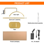FOSOTO EU US Overseas Warehouse Gold LED Half Maan Lamp for Wimpers Video Ring Wimperlamp for Gezichtsbehandeling Salon Fotografie Beauty Bed