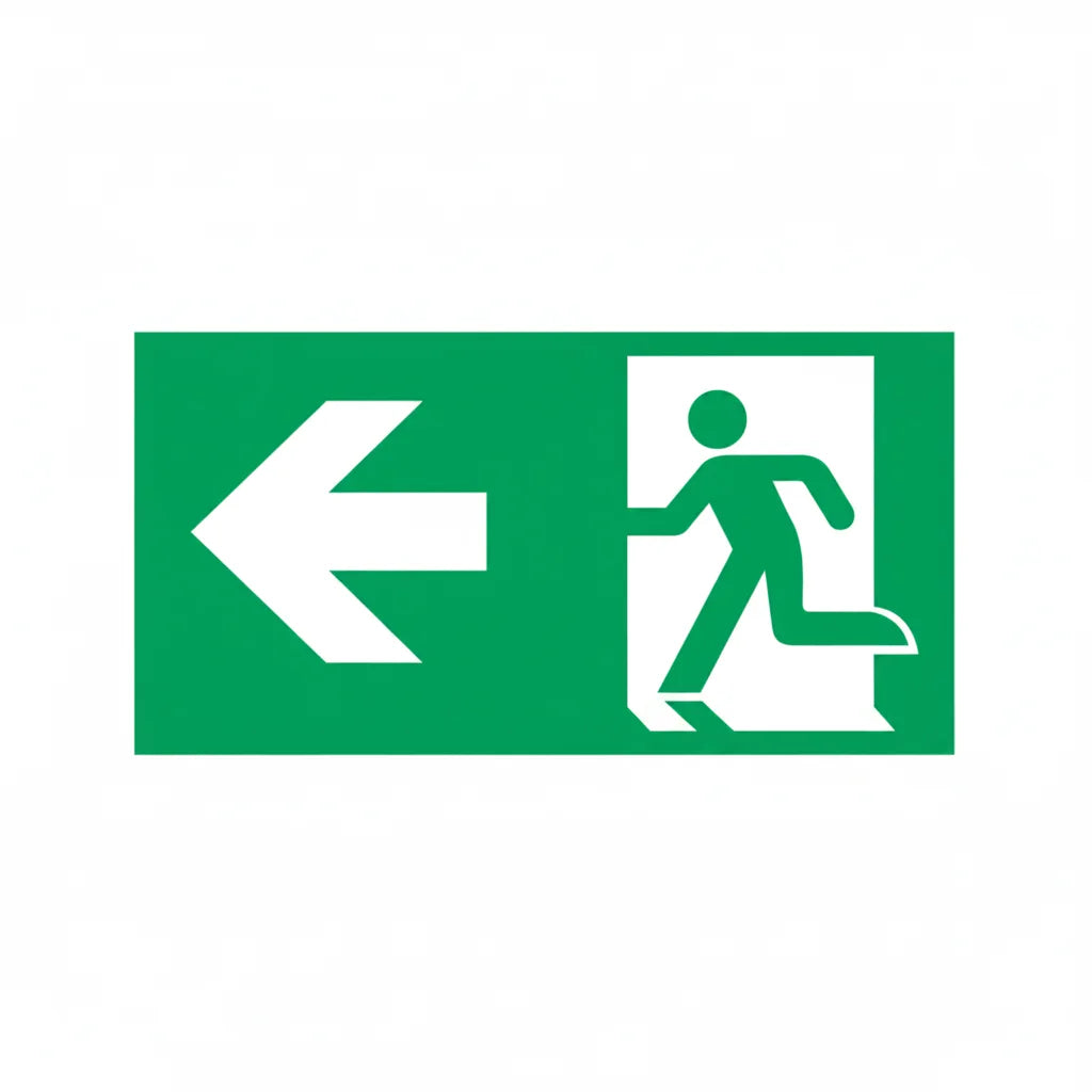 Emergency exit Links Arrow Aluminium 120X120Mm