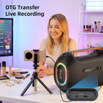 Zealot ZE41 250W portable Speaker with high power, IPX6 waterproof, Large 48000mAh battery, RGB LED lighting, Mobile Phone