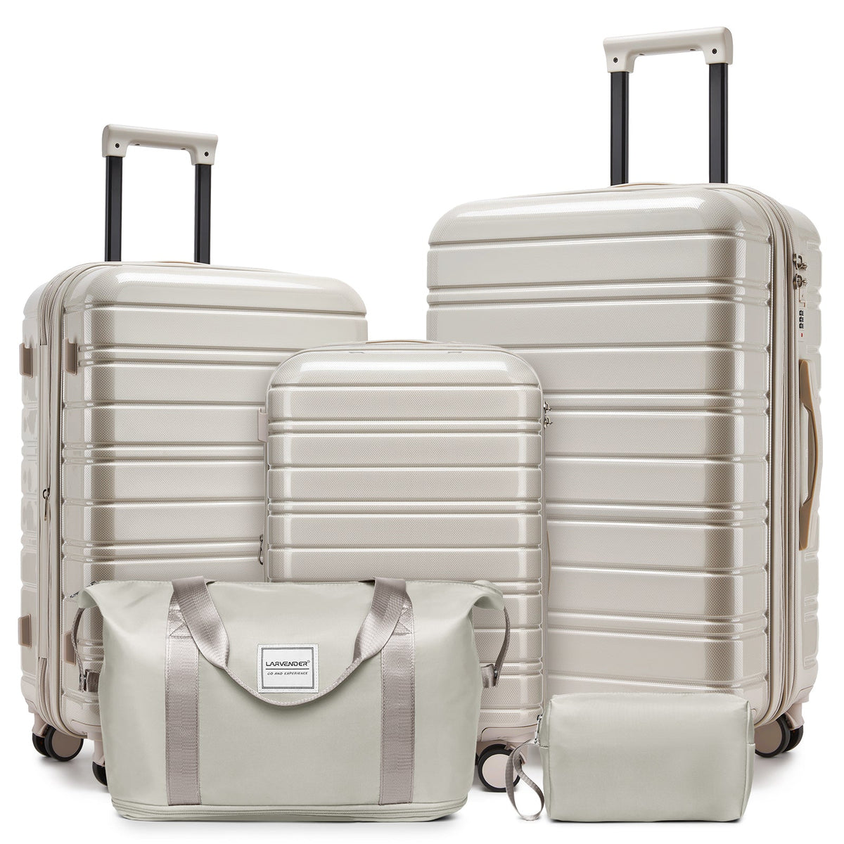 Harde suitcase with 4 spinnerwielen, uitbreidbare trolleytas including reistrolley & toilettas for on travel
