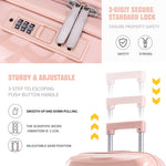 Chique & Luxury Pink Luggage Sets: 20/24/28 Reiskoffers Premium Designer Luggage & with Quiet Spinner Wheels Suitcase Trolley