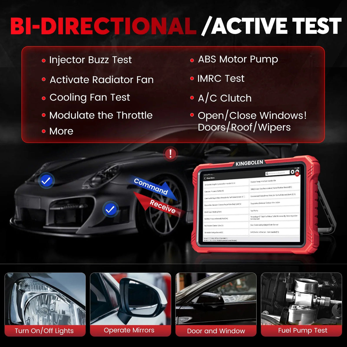 2025 Kingbolen K10 PRO Auto Full-system diagnostics Tool Key ECU coding Scanner PK V+ Elite