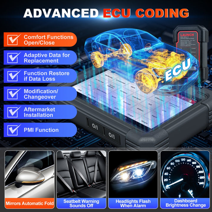 LAUNCH X431 PRO TT Bidirectional Automotive Scanner with 2026 DBSCAR VII Connector 38+ Reset functions for all cars