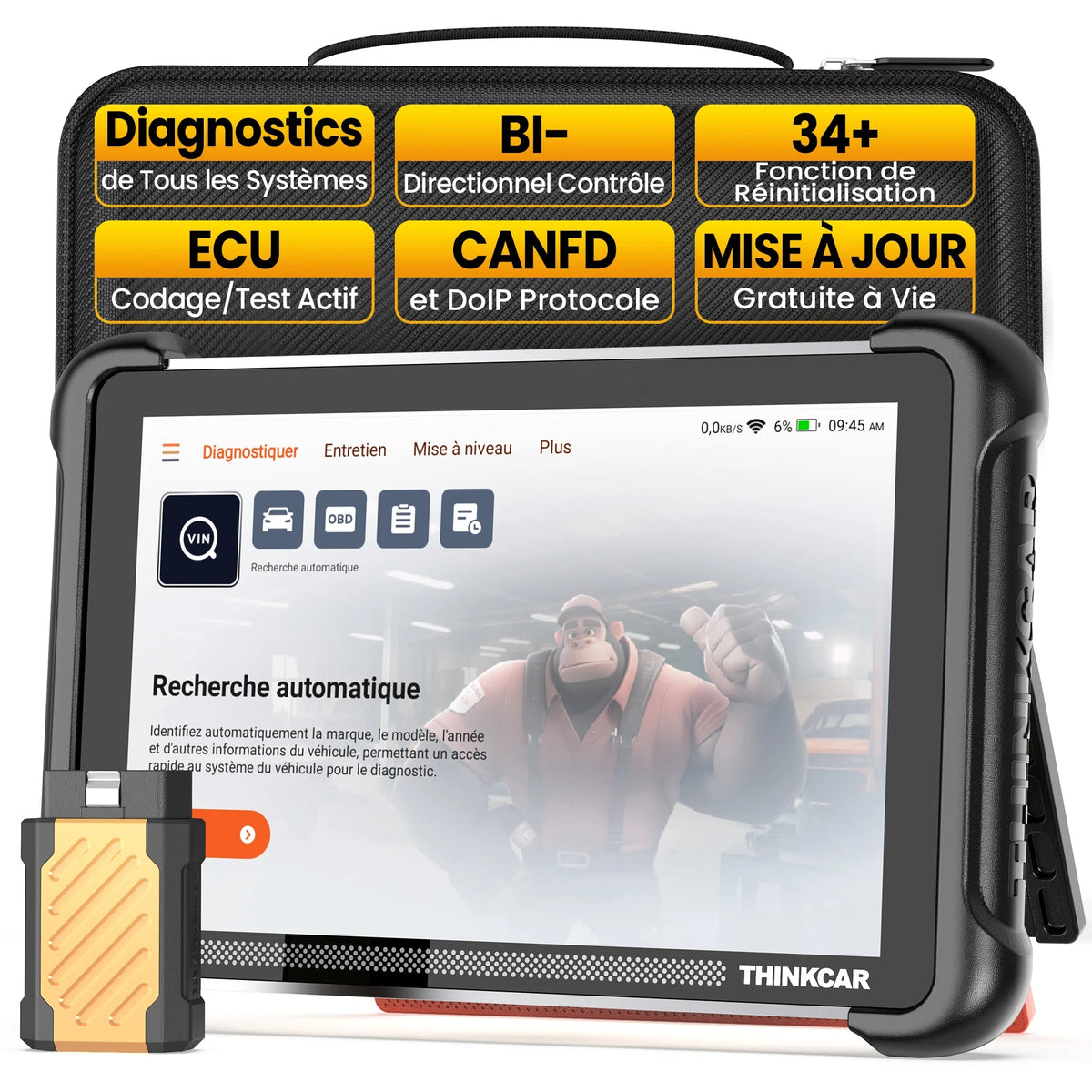 THINKCAR THINKSCAN 689BT Diagnostics Scanner 34 Reset Lifetime free update Full system ECU coding OBD2 Diagnostics Tool