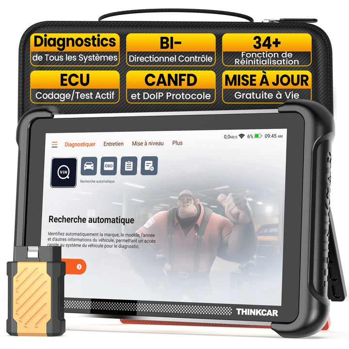 THINKCAR THINKSCAN 689BT Diagnostics Scanner 34 Reset Lifetime free update Full system ECU coding OBD2 Diagnostics Tool