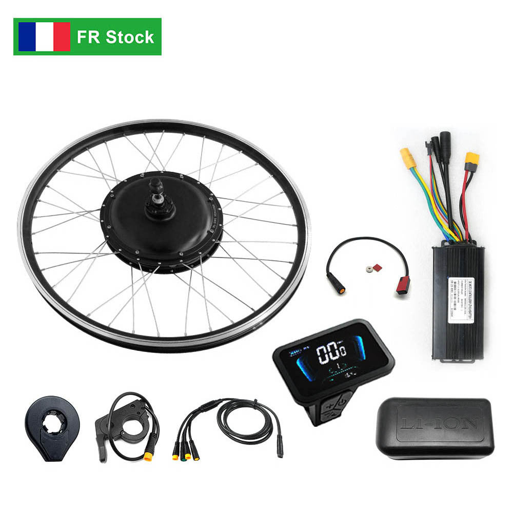 GreenPedel 48V 1000W Borstelloze Naafmotor electric Fiets Ombouwset FR warehouse 26-29 inch Achterwiel E-bike Set