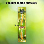 6-pack natural plantentandenborstels Miswak-sticks - vacuum packed traditionele mondverzorging takjes with muntsmaak for frisse adem